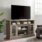 Meuble TV de 147,9 cm avec rangements ouverts et fermés pour téléviseurs jusqu'à 65 po