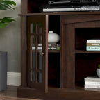 Meuble TV de 147,9 cm avec rangements ouverts et fermés pour téléviseurs jusqu'à 65 po