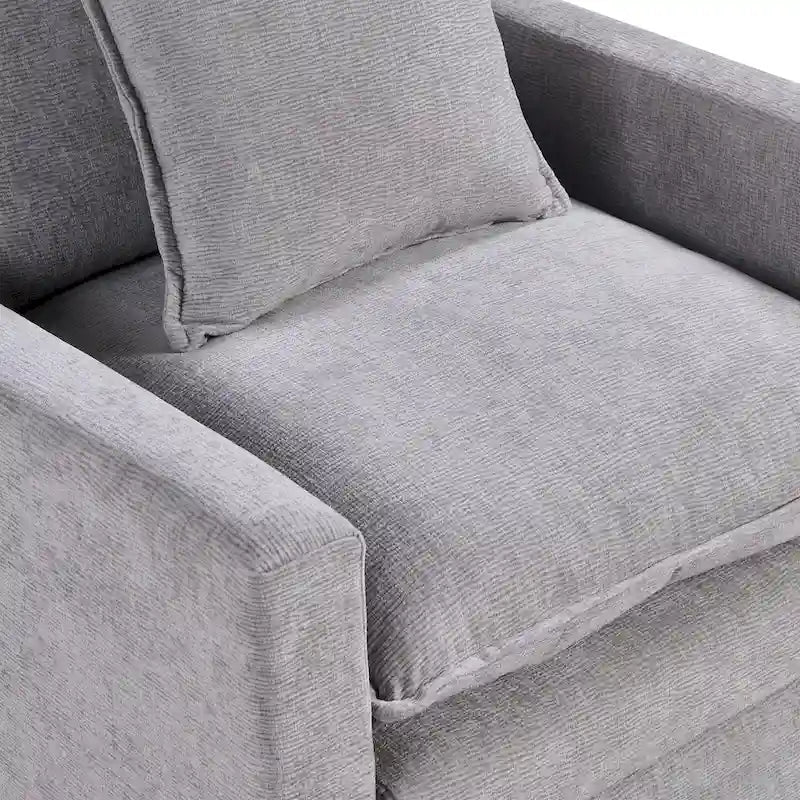 Fauteuil d'appoint rembourré avec structure en bois massif