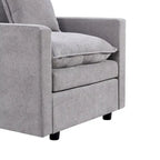 Fauteuil d'appoint rembourré avec structure en bois massif