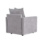 Fauteuil d'appoint rembourré avec structure en bois massif