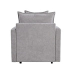 Fauteuil d'appoint rembourré avec structure en bois massif