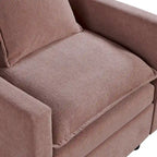 Fauteuil d'appoint rembourré avec structure en bois massif