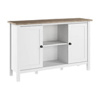Meuble de rangement avec casiers ouverts et portes