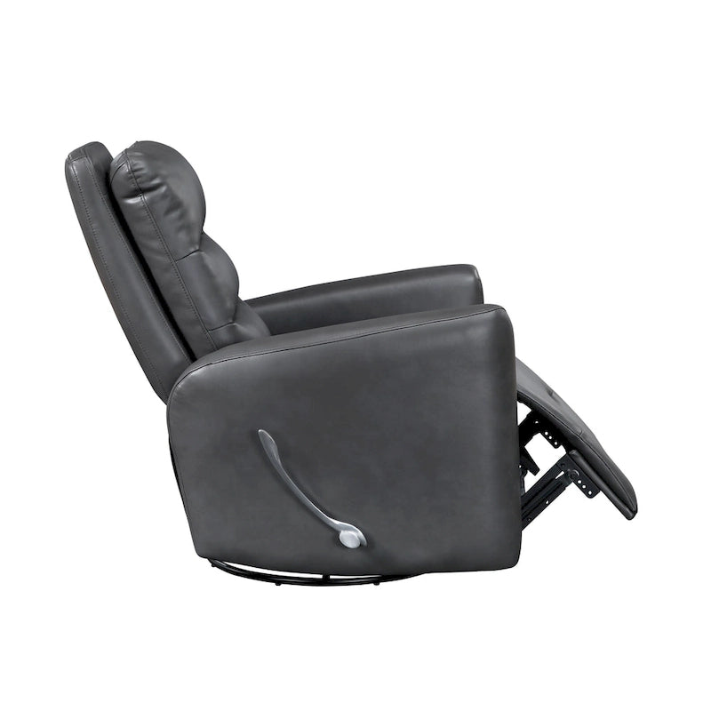 Fauteuil inclinable et pivotant avec revêtement en similicuir