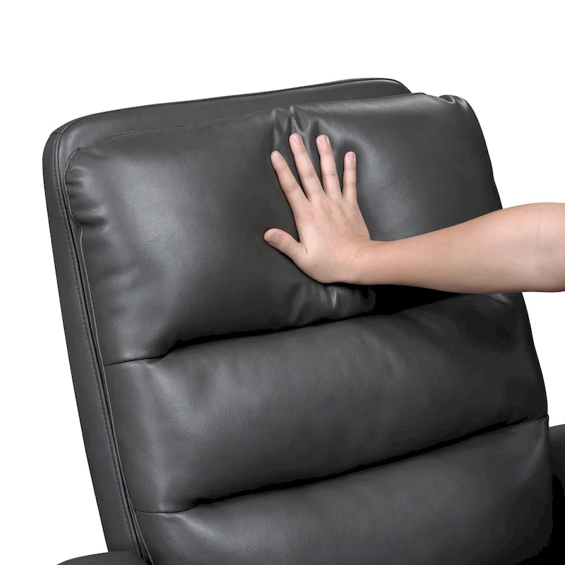 Fauteuil inclinable et pivotant avec revêtement en similicuir