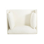 Fauteuil d'appoint en tissu avec pieds en bois