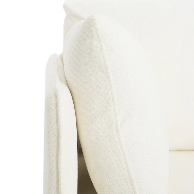 Fauteuil d'appoint en tissu avec pieds en bois