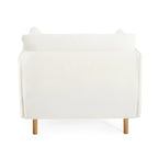 Fauteuil d'appoint en tissu avec pieds en bois