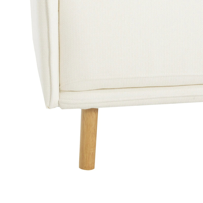 Fauteuil d'appoint en tissu avec pieds en bois