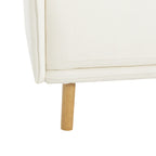 Fauteuil d'appoint en tissu avec pieds en bois