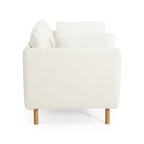 Fauteuil d'appoint en tissu avec pieds en bois