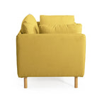 Fauteuil d'appoint en tissu avec pieds en bois