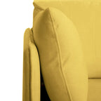 Fauteuil d'appoint en tissu avec pieds en bois