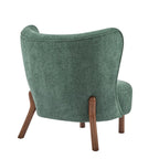Fauteuil d'appoint moderne sans accoudoirs avec cadre en bois massif
