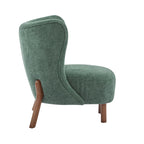 Fauteuil d'appoint moderne sans accoudoirs avec cadre en bois massif