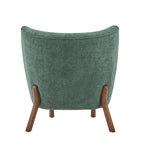 Fauteuil d'appoint moderne sans accoudoirs avec cadre en bois massif