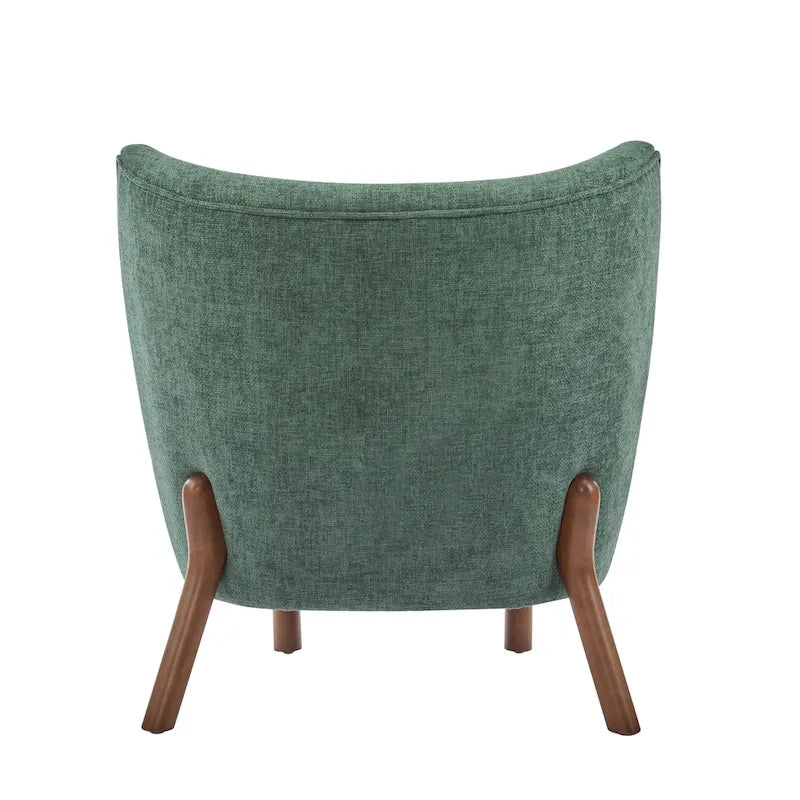 Fauteuil d'appoint moderne sans accoudoirs avec cadre en bois massif