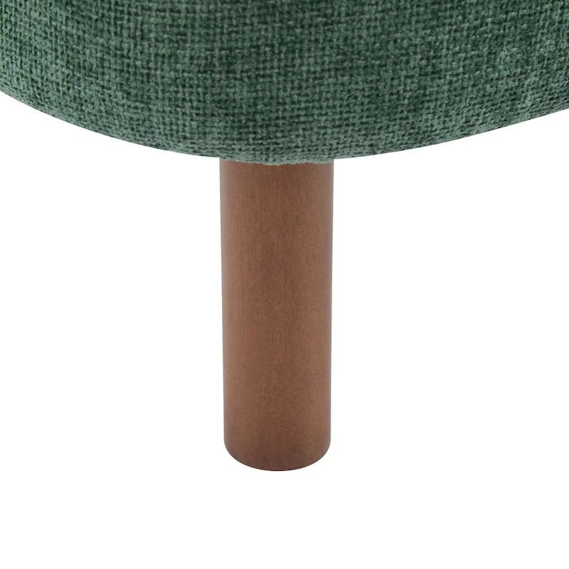 Fauteuil d'appoint moderne sans accoudoirs avec cadre en bois massif