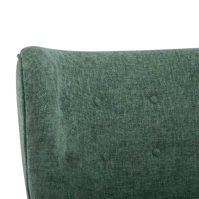 Fauteuil d'appoint moderne sans accoudoirs avec cadre en bois massif