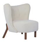Fauteuil d'appoint moderne sans accoudoirs avec cadre en bois massif