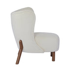 Fauteuil d'appoint moderne sans accoudoirs avec cadre en bois massif