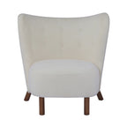 Fauteuil d'appoint moderne sans accoudoirs avec cadre en bois massif