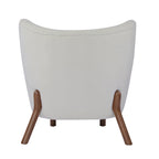 Fauteuil d'appoint moderne sans accoudoirs avec cadre en bois massif