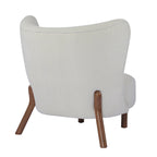 Fauteuil d'appoint moderne sans accoudoirs avec cadre en bois massif