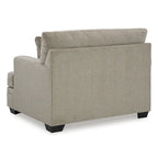 Ensemble de 2 pièces : fauteuil rembourré et pouf