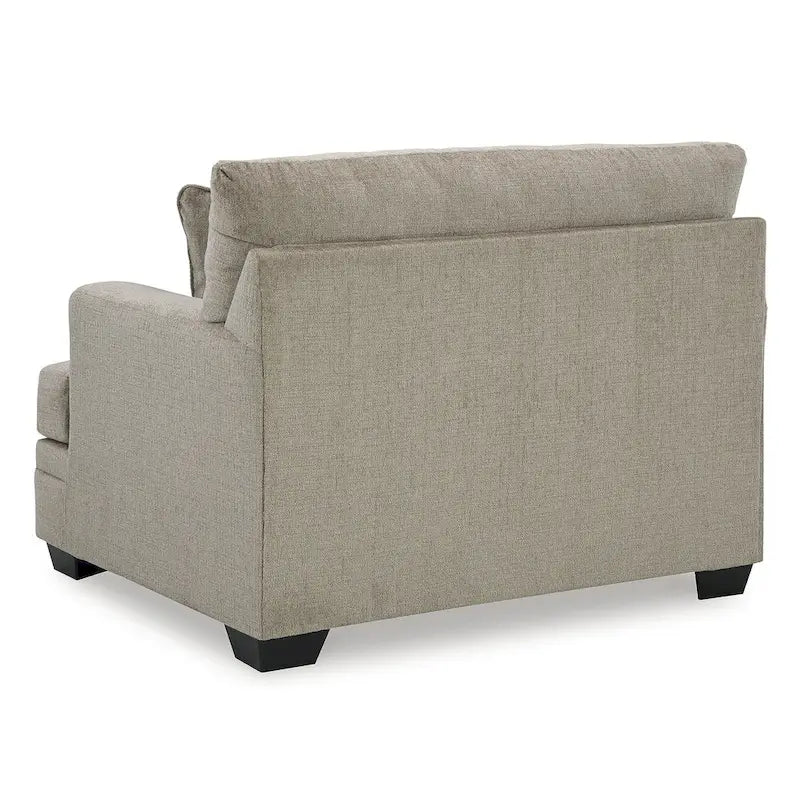 Ensemble de 2 pièces : fauteuil rembourré et pouf