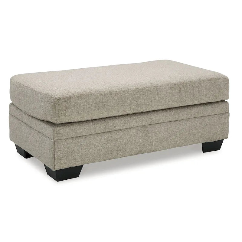 Ensemble de 2 pièces : fauteuil rembourré et pouf