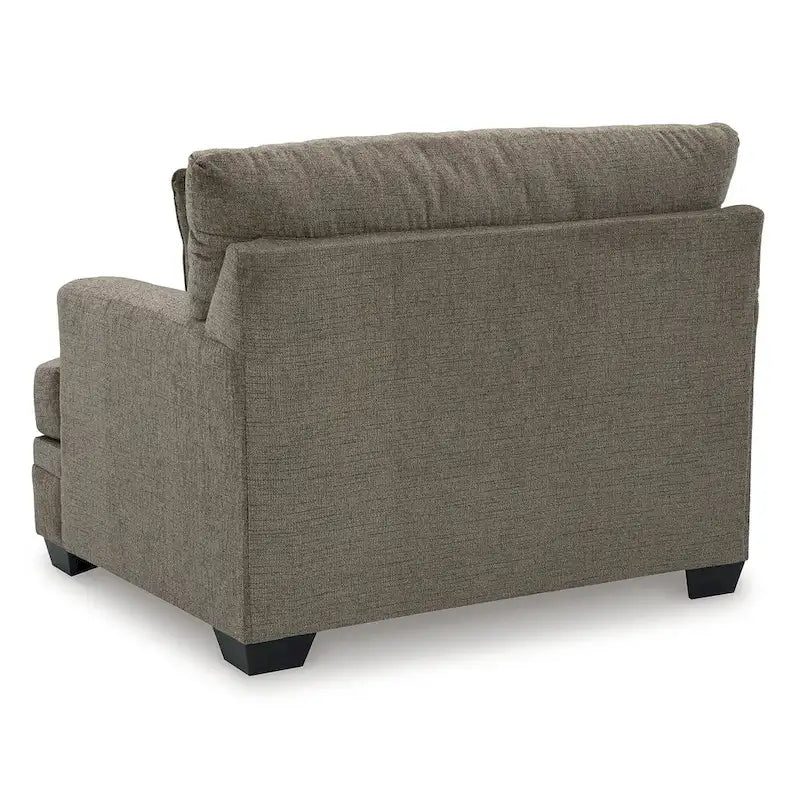 Ensemble de 2 pièces : fauteuil rembourré et pouf