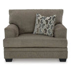 Ensemble de 2 pièces : fauteuil rembourré et pouf