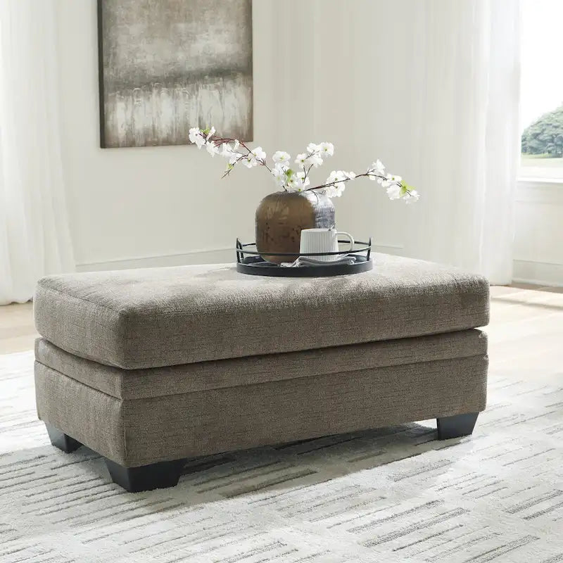 Ensemble de 2 pièces : fauteuil rembourré et pouf