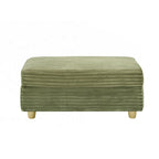 Fauteuil simple avec accoudoirs de rangement et pouf, 145 cm