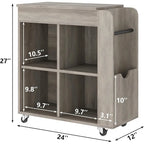 Table d'appoint à 3 niveaux avec étagère de rangement
