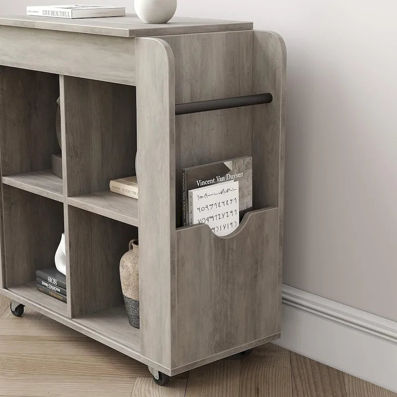 Table d'appoint à 3 niveaux avec étagère de rangement