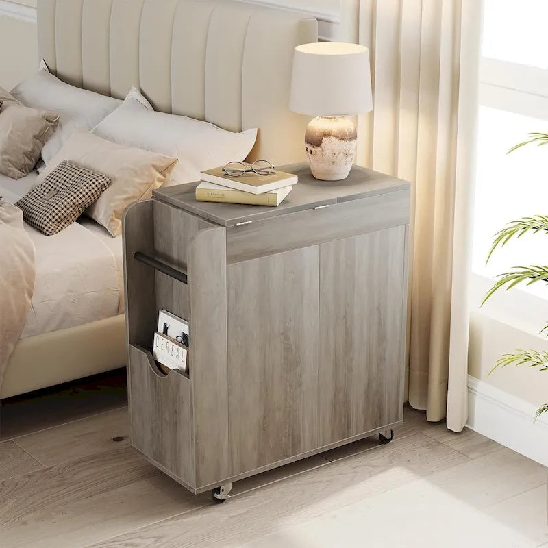 Table d'appoint à 3 niveaux avec étagère de rangement