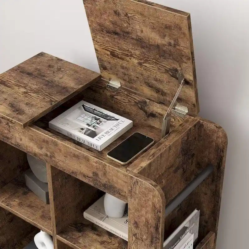 Table d'appoint à 3 niveaux avec étagère de rangement