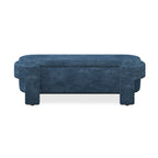 Banc de rangement capitonné en tissu de lin et coussin en mousse