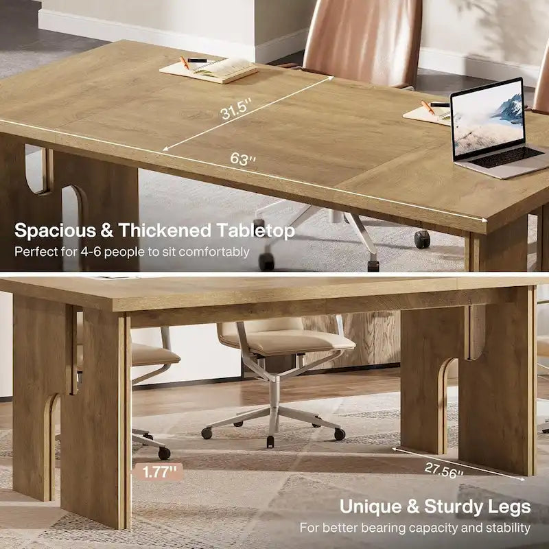 Table de conférence de 63 pouces, table de réunion moderne pour bureau