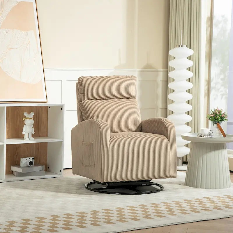 Fauteuil à bascule pivotant et inclinable rembourré