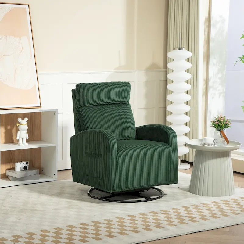 Fauteuil à bascule pivotant et inclinable rembourré