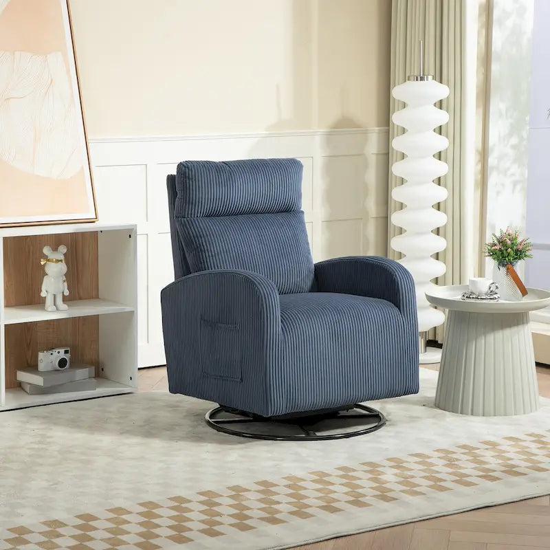 Fauteuil à bascule pivotant et inclinable rembourré