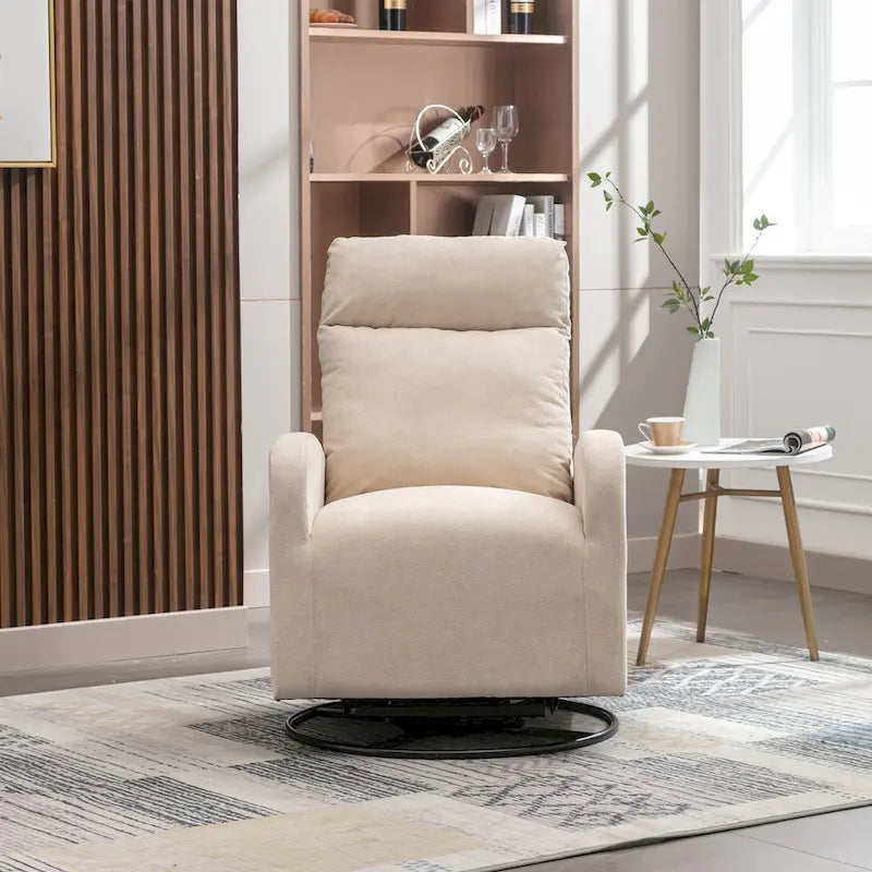 Fauteuil à bascule pivotant et inclinable rembourré