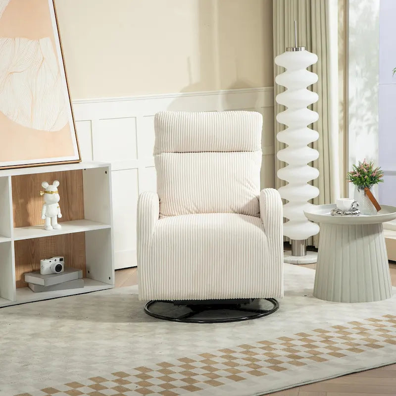 Fauteuil à bascule pivotant et inclinable rembourré