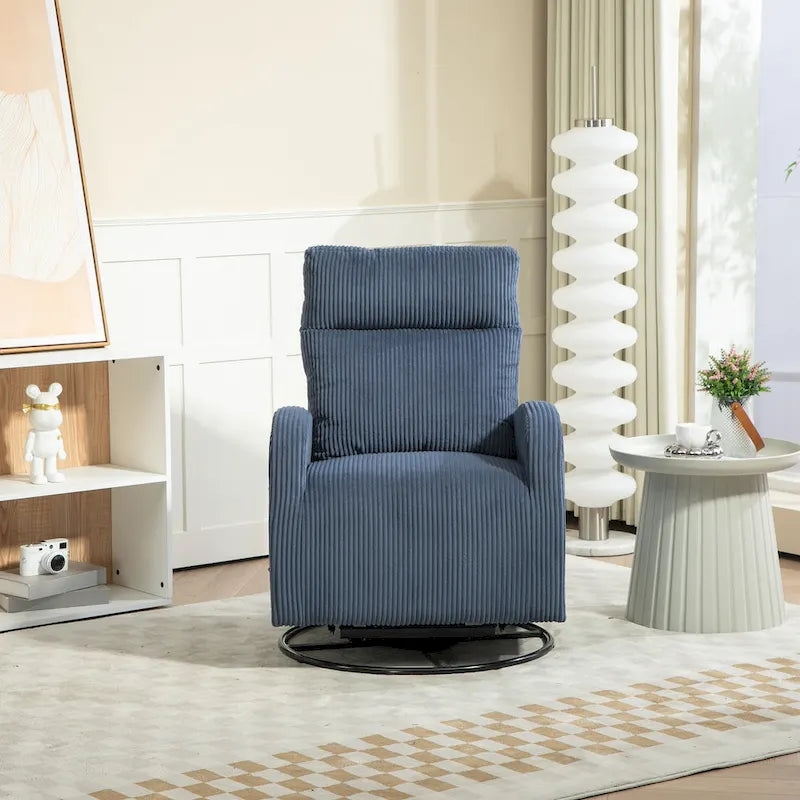 Fauteuil à bascule pivotant et inclinable rembourré