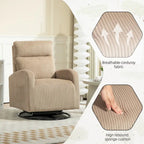 Fauteuil à bascule pivotant et inclinable rembourré