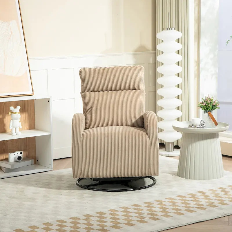 Fauteuil à bascule pivotant et inclinable rembourré